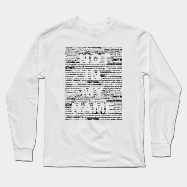 Not in my Name BLACK Long Sleeve T-Shirt by DomaDART